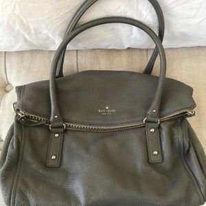 Gray Leather Kate Spade Bag